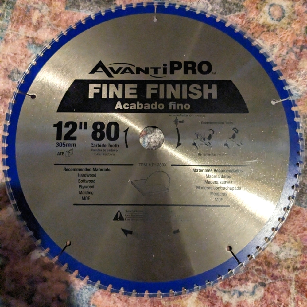 AvantiPRO 12in Miter Saw Blade (80 Teeth Fine Cut)